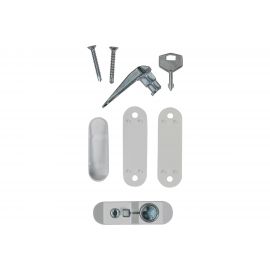 Металлический замок блокиратор с цилиндром и 2 ключами Левша белый У1-2459.Б 