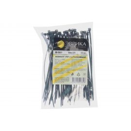 Универсальный пластиковый хомут ЭВРИКА 50 шт, 3х120 мм, черный ER-13121 