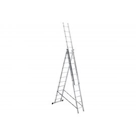 Алюминиевая 3-секционная лестница UFUK 3х11 ступеней 411311 