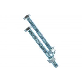 Болт Tech-Krep DIN933 с шестигранной головкой, оцинкованный М12х120 + гайка + шайба 2 шт - пакет 136929 