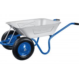 Усиленная тачка Зубр ПТ-350 строительная двухколесная 39913 