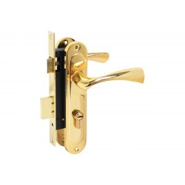 Врезной замок БУЛАТ ЗВ4-1.70.03.05 НОМОС (золото; 5 перфоключей; с ручками) 13975 