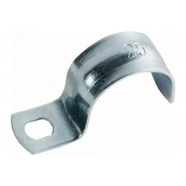 Оцинкованная скоба с одним отверстием Экопласт для трубы D25 мм, 5 шт. 43725-5 