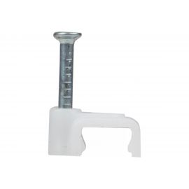 Крепежная квадратная плоская скоба EKF 4мм 50 шт. PROxima plcn-ss-4 