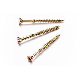 Саморезы по дереву КРЕП-КОМП желтые, потай. ПРОФИ HIMTEX 5.0х90мм 100шт 05090Fh 