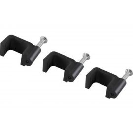 Плоская пластиковая скоба TDM 12 мм, черная, 50 шт. SQ0513-0036 