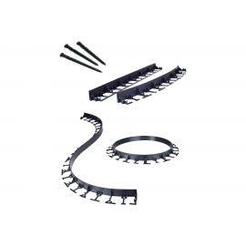 Садовый пластиковый бордюр ГеоПластБорд высота 58 мм, 8 м, 32 колышка GPB58.08.32 