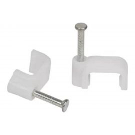 Скоба для кабеля HLT плоская, 8 мм, уп. 100 шт. 4670042796375 