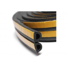 Уплотнитель пром.самоклеящийся ""D"" черный, 14x12, Industrial ZOOM, 40m 02-2-4-210 