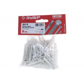 Дюбель-хомут для плоского кабеля Зубр ДХ-П, 8 мм, 100 шт, нейлоновый 30912-08 