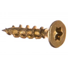 Шуруп Rusconnect CS 04020 с/нарез. д/дерева, потай, 4х20, 500 шт. Желтый цинк 310420 