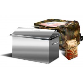 Коптильня из нержавеющей стали 2 мм AISI 430 Ольховый дым Фортуна КФ-7 