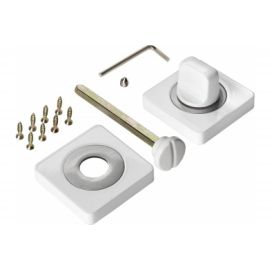 Квадратная завертка к ручкам RENZ (супер белый, никель матовый) INBK 02 SW/SN 