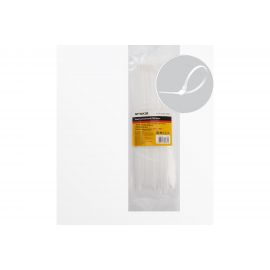 Нейлоновый хомут STEKKER 3,6x250 мм, белый, NYCT36-250 100шт в упак 32779 