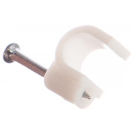 Круглая скоба с гвоздем Зубр для крепления кабеля 6мм, 50шт 45111-06 