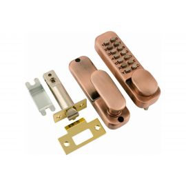 Кодовый замок НОРА-М 201 с фикс. ст.медь 7324 