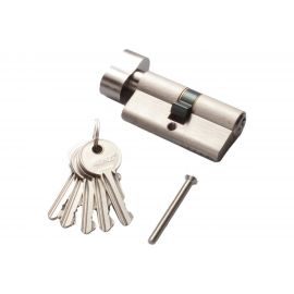 Цилиндр RENZ 60 мм К-З, станд., ник.мат. INCS 60-H SN 