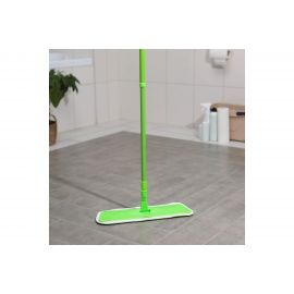 Плоская швабра Доляна телескопический окрашенный черенок, насадка на липучке микрофибра 40х14х80 120 см 5308311 