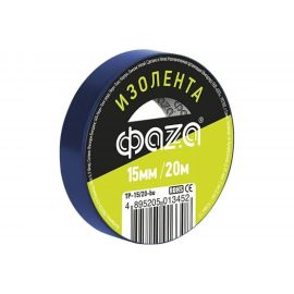 ПВХ-изолента ФАZА 15 мм х 20 м, синяя 5013452 