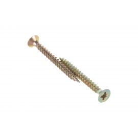 Потайной универсальный шуруп Метизный двор 4,0x40, желтый, 20 шт. 4607173900845 