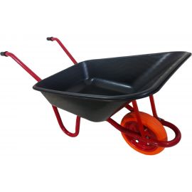 Садовая усиленная тачка с полиуретановым колесом LWI 120 л, 150 кг, полимерное корыто LWI120ПУСад 