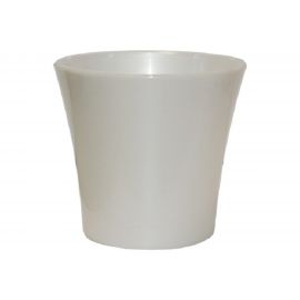 Горшок SANTINO АРТЕ 0.6 л, 11х9.7 см, жемчуг/прозрачный 058849 