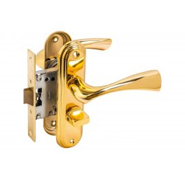 Защелка БУЛАТ ЗЩ1-Д03.05 (П) НОМОС (золото; правая; с фиксацией) 13951 