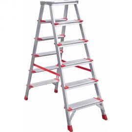 Двухсторонняя стремянка Новая Высота NV500 6 ступеней 5120206 