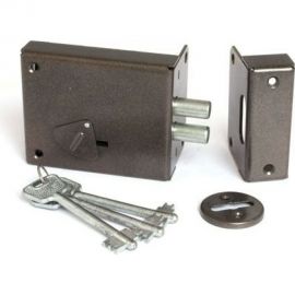 Накладной замок СТРОММАШИНА Могилев ЗН4СМ-1-01 коричневый левый 17492 