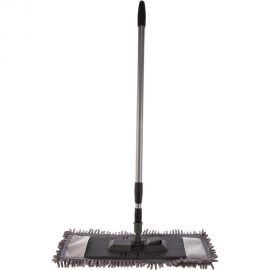 Плоская швабра для влажной уборки InLoran лапша, шенилл, 42.5x13см, телескопическая ручка 120см BS-029GR 