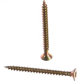 Универсальный саморез по дереву КрепСтройГрупп 3х35 желтый цинк, 500 шт. 145417 