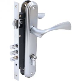 Врезной замок БУЛАТ ЗВ4-3.03.07 НОМОС (титан; 5 перфоключей; с ручками) 13968 