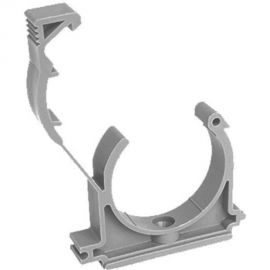 Опора для труб RTP одинарная, с защелкой, D40, серая 17042 