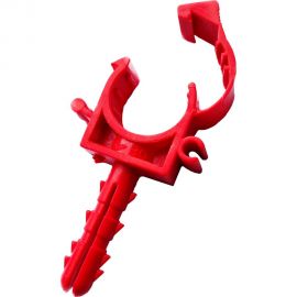 Клипса - крепление для труб с фиксатором и ножкой-дюбелем Blue Ocean 25 PPRF/PC-UFH(R)-25 