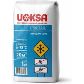 Противогололедный материал UOKSA Кристалл - 15 С, 1 кг, пакет 1840 
