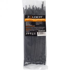 Стяжка для кабеля ZOLDER 250х4,8 мм нейлон, черная, 100 шт. HTA-4,8х250/100Ч 