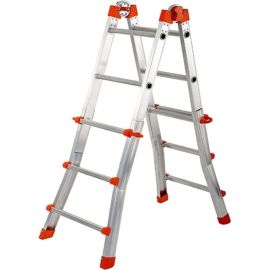 Шарнирная телескопическая лестница-стремянка Gierre PEPPina Mini, 4х3 перекладины AL010 