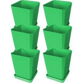 Набор горшков для рассады Пеликан 6 шт. 0335 Зелёный 