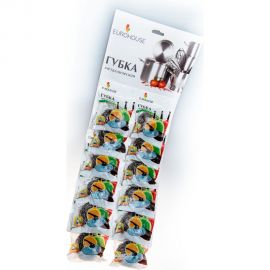 Металлическая губка EUROHOUSE спираль, 12 шт, на картонной карте 3598 