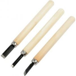 Набор резцов по дереву TUNDRA деревянная рукоятка, 3 шт. 2303625 