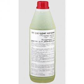 Дезинфицирующее средство APIS Гипохлорит натрия марка А 17% водный раствор, бутылка 1.1 кг 4665296516428 