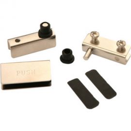 Петли для 1 стеклянного фасада BOYARD без сверления, никель, HG001/Ni 107080 