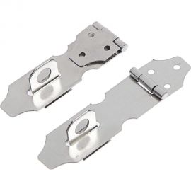 Накладка с проушиной TUNDRA krep для навесного замка, 75 мм, нержавеющая сталь, 2 шт. 4929461 