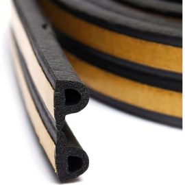 Уплотнитель самоклеящийся ""P"", черный, Classic ZOOM, 100m, 9х5,5мм 02-2-4-106 