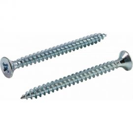 Универсальный саморез КВАДРА 3x50 белый, потайная голова, цинк, уп. 20 шт. 303045208120 