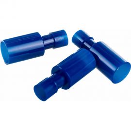 Штекерный разъем REXANT, полностью изолированный штекер, 4 мм, 1.5-2.5 кв.мм, синий 08-0571 