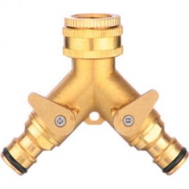 Разветвитель на кран SanTrade 2-х канальный 1/2-3/4, латунный ST (SM-HQC0704) 0136 