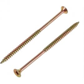 Потайной универсальный шуруп Метизный двор 6,0x200, желтый, 2 шт. 4690441018786 