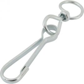 Карабин Невский Крепеж тип А, с вертлюгом, 60 мм, белый цинк, 1 шт. 826102 