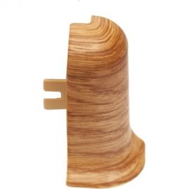 Угол наружный для плинтуса Рико Лео (25 пар; 56 мм; ПВХ; Дуб янтарный) GRACE УТ000010022 